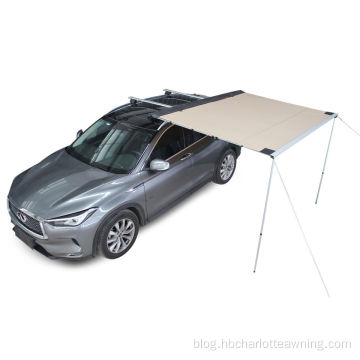 Waterproof canvas camping car side awning